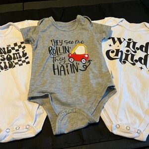 🌹Handmade Boys Onsie’s . NWT. 3 for $10 NWOT